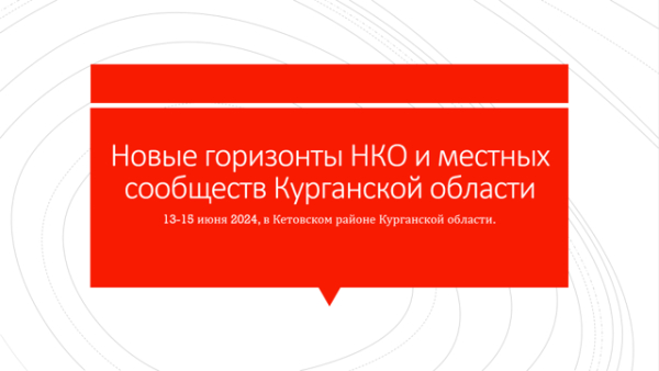 В Зауралье состоится форум "Новые горизонты НКО и местных сообществ Курганской области"